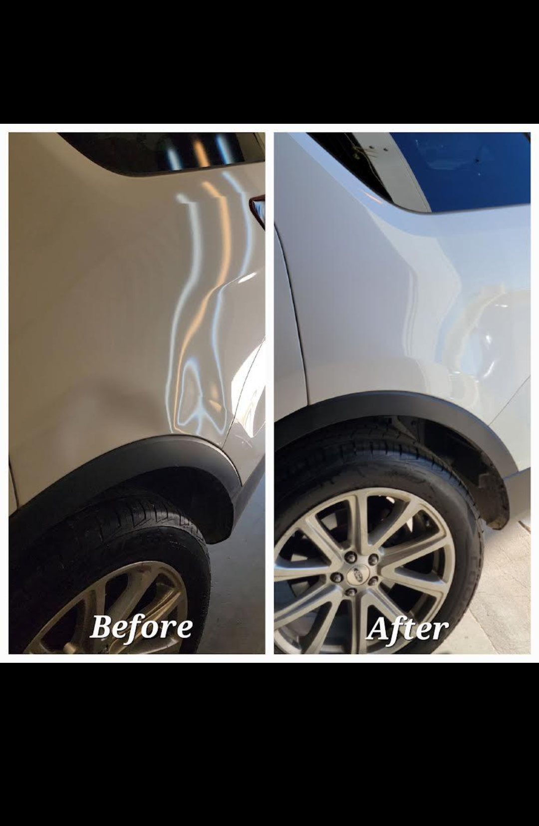 Door ding before and after